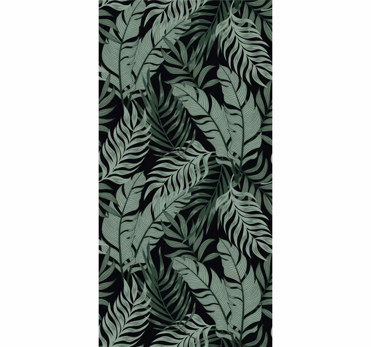 Papier peint nature  de plantes tropicales vert foncé - TenStickers