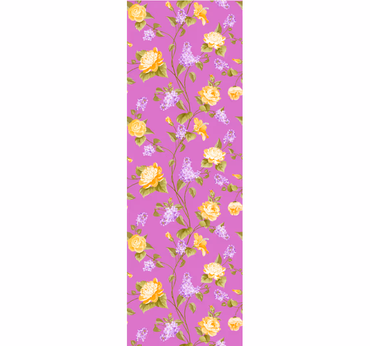 Papier peint fleurs motif rose délicat - TenStickers