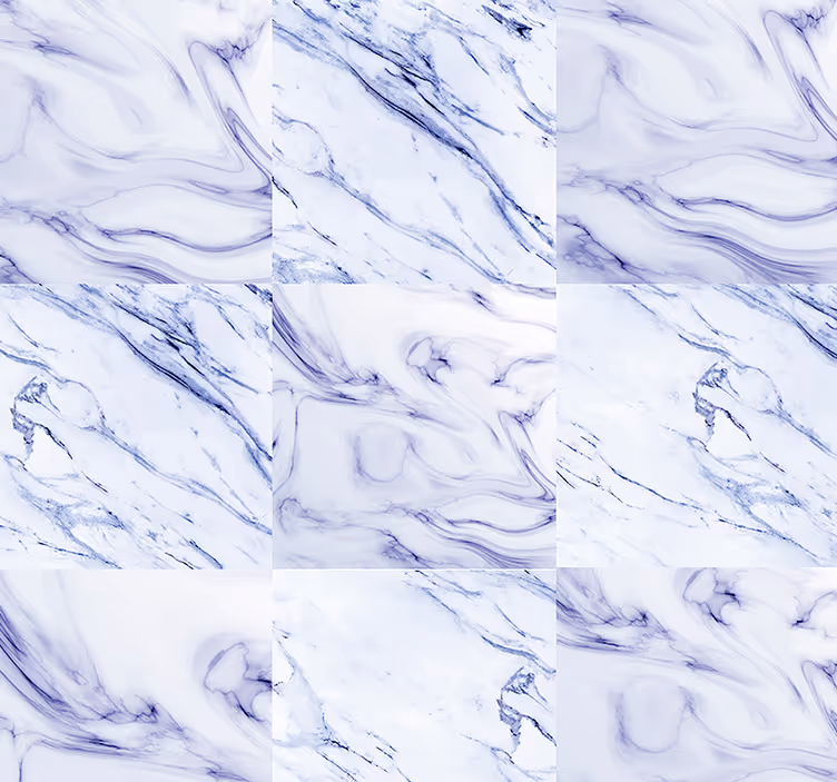 Papier peint marbre bleu texturé - TenStickers