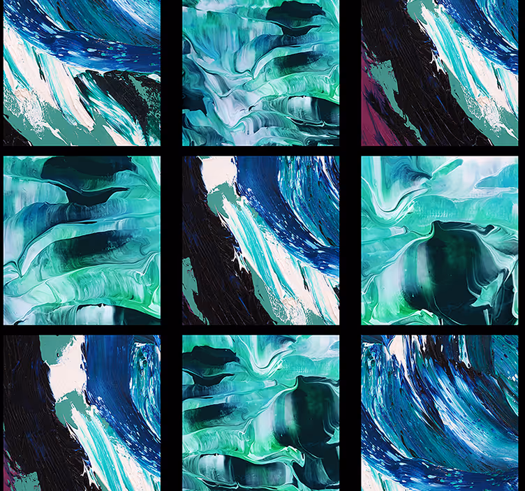 Papier peint abstrait motifs fluides abstraits - TenStickers