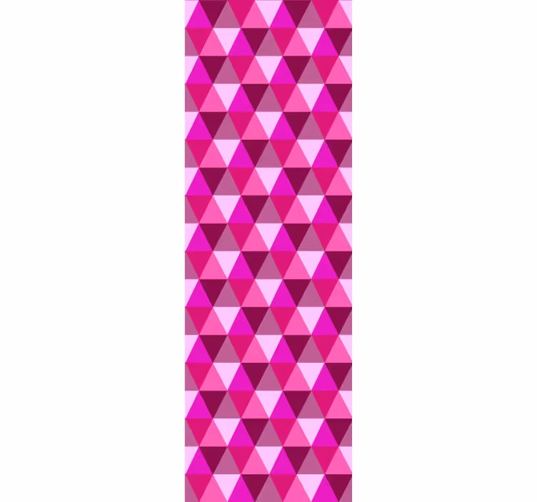 Papier peint géométrique rose fuchsia - TenStickers