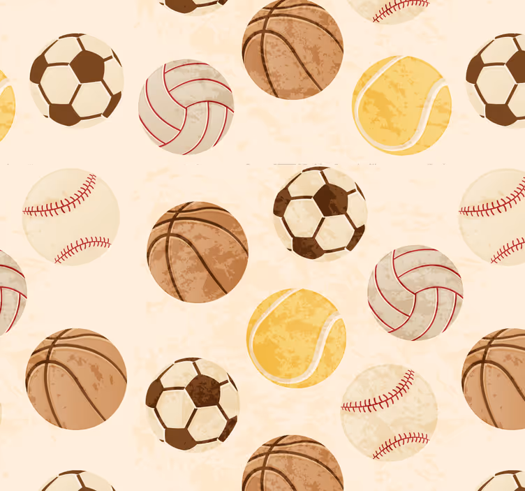 Papier peint vintage Modèle de boules vintage - TenStickers