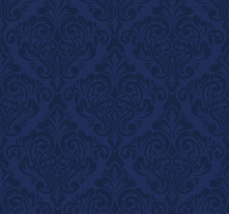 Papier peint salon damassé bleu marine - TenStickers