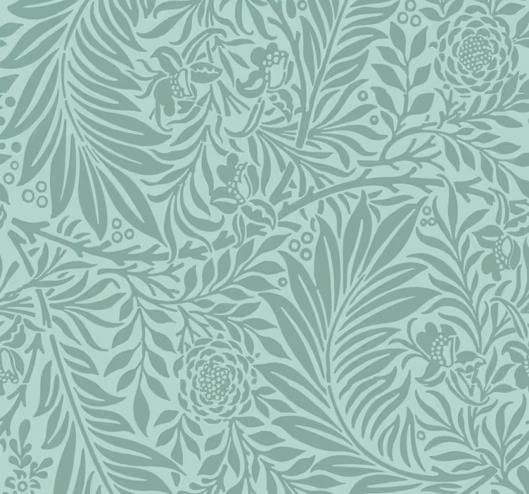 Papier peint pour salle à manger motif vintage vert menthe - TenStickers