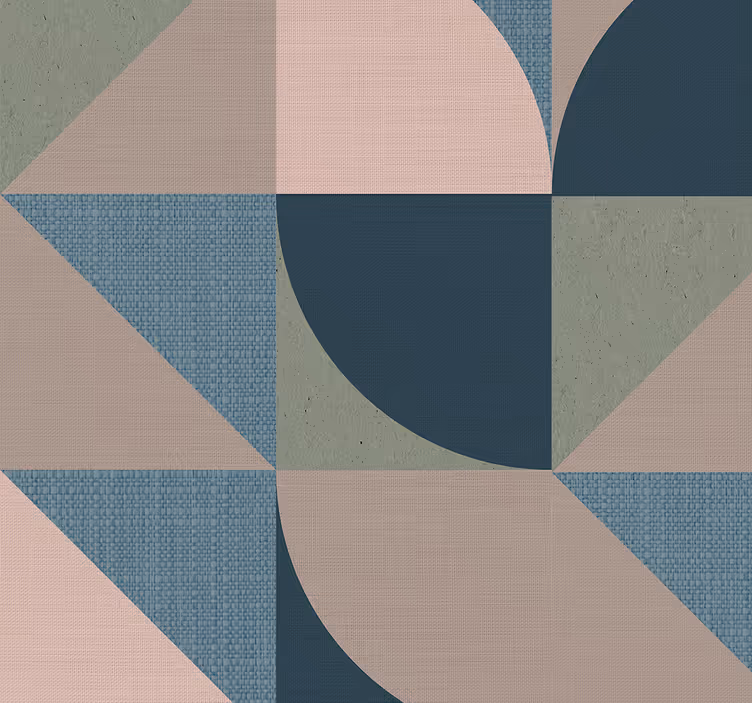 Papier peint tête de lit damier abstrait - TenStickers