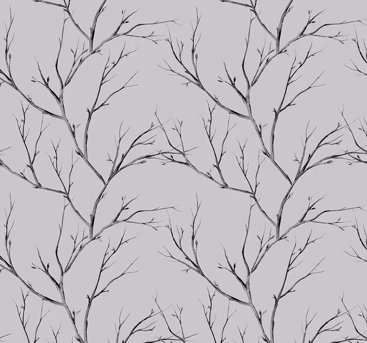 Papier peint pour tete de lit beaux arbres gris - TenStickers