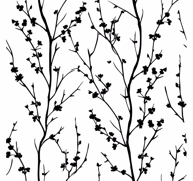 Papier peint pour tete de lit grosses branches fines - TenStickers