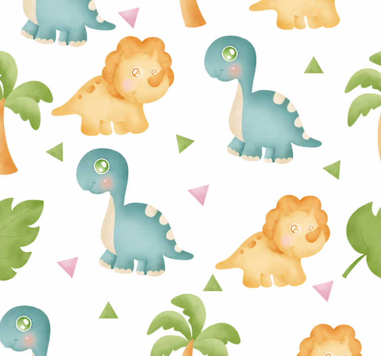 Papier peint dinosaures récréation des dinosaures - TenStickers