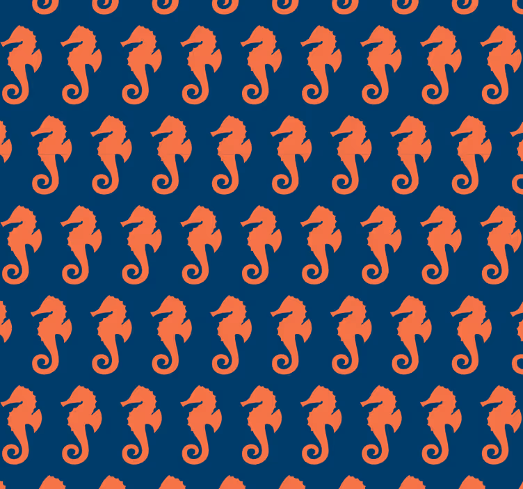 Papier peint animaux motif hippocampe - TenStickers