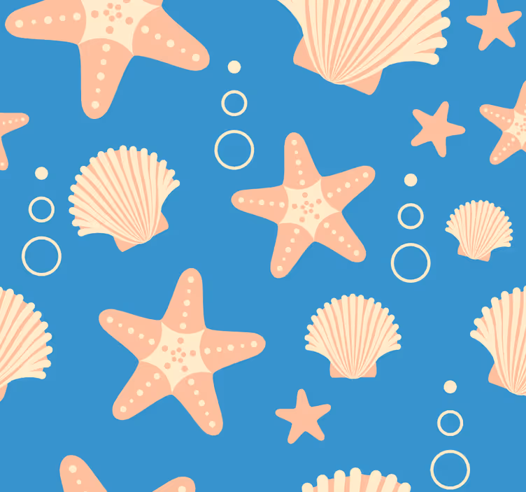 Papier peint nature motifs marins - TenStickers