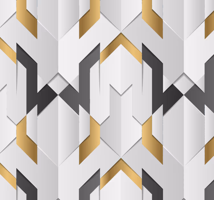 Papier peint géometrique motif géométrique en zigzag - TenStickers