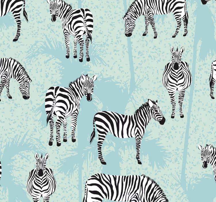 Papier peint zèbre à motif zébré - TenStickers