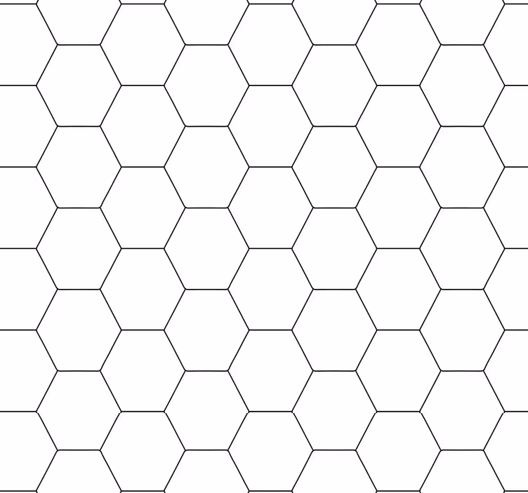 Papier peint géometrique motif en nid d'abeille - TenStickers