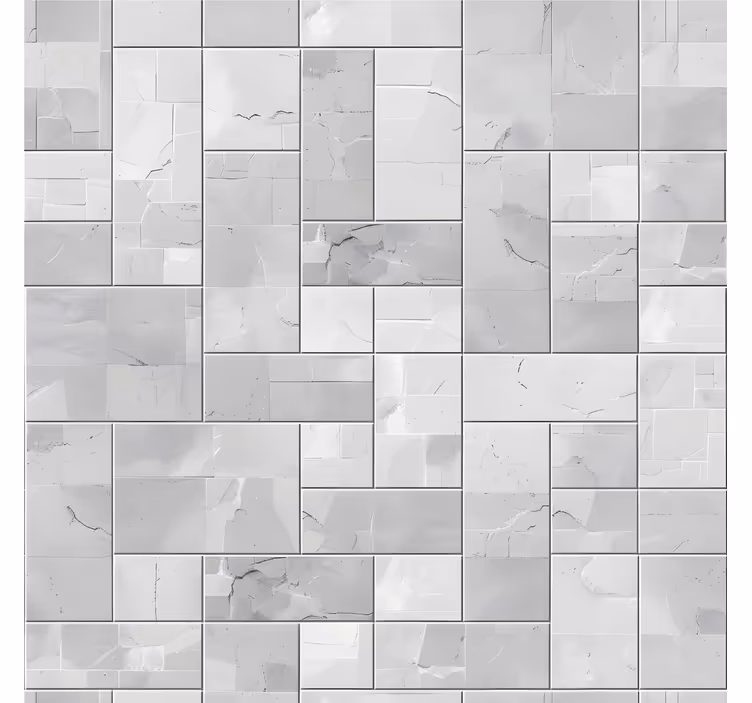 Papier peint carrelage carrelage gris - TenStickers
