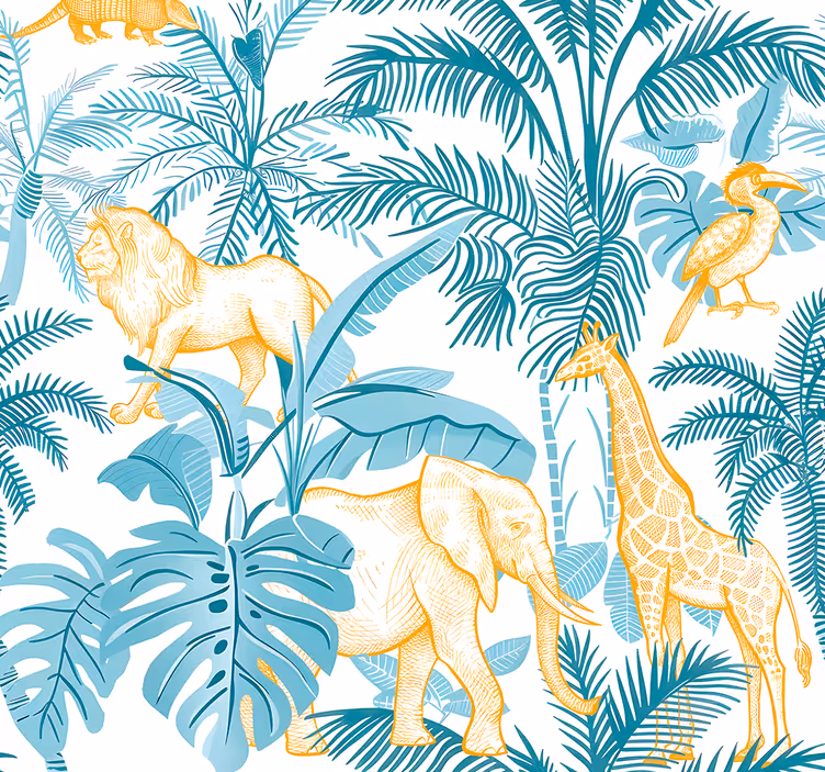 Papier peint animaux motif africain - TenStickers