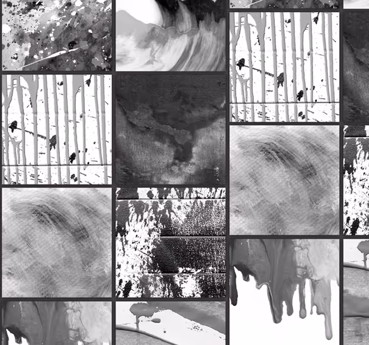 Papier peint abstrait fluidité monochrome - TenStickers