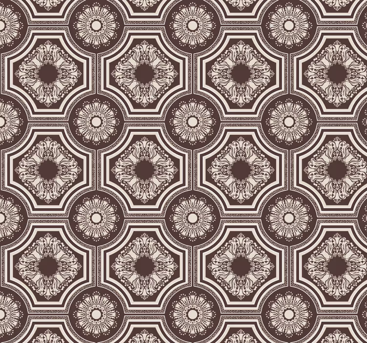 Papier peint carrelage effet de carrelage géométrique - TenStickers