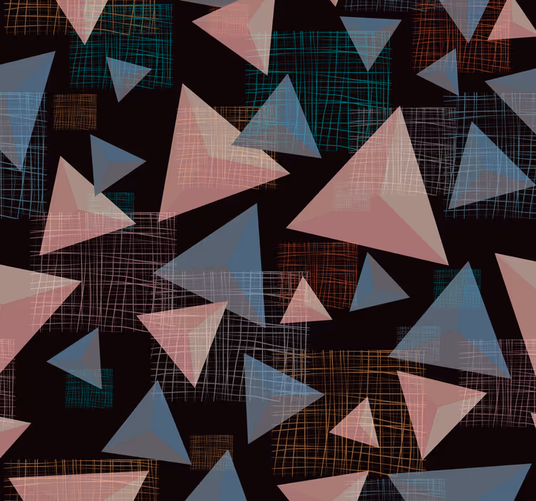 Papier peint géometrique complexité triangulaire - TenStickers
