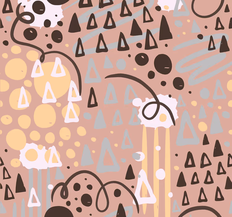 Papier peint chambre enfant formes géométriques amusantes - TenStickers