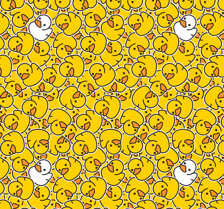 Papier peint moderne Canard blanc mignon différent - TenStickers