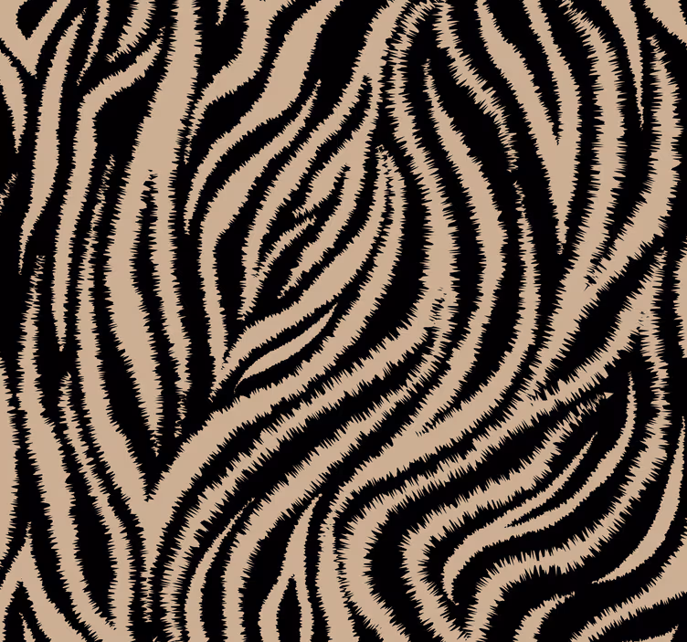 Papier peint zèbre en noir et beige - TenStickers