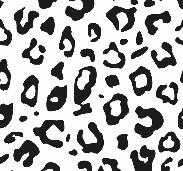 Papier peint chambre texture léopard noir et blanc - TenStickers