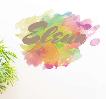 Sticker aquarelle personnalisable