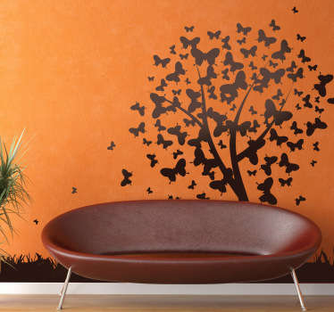 Sticker arbre de papillons