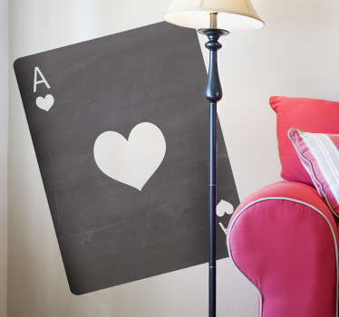 Sticker ardoise à craie as de coeur