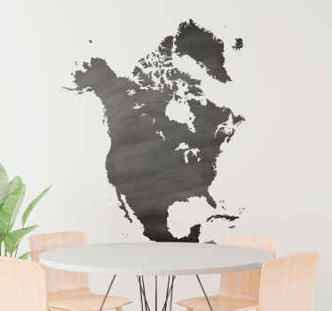 Sticker ardoise Amérique du Nord craie