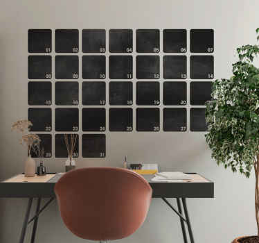 Sticker ardoise mois carré