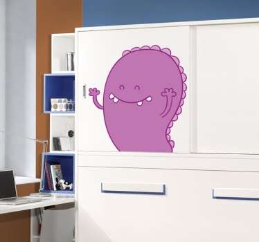 Sticker armoire monstre violet