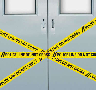 Sticker bandes jaunes police