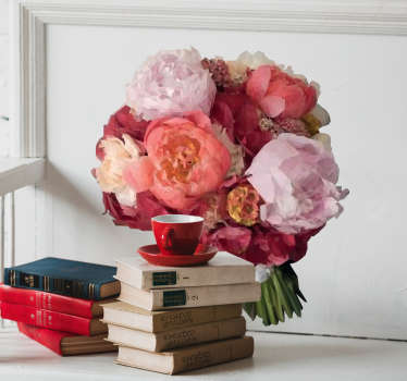 Sticker bouquet floral coloré