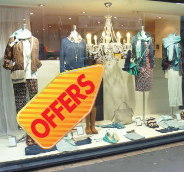 Sticker boutique soldes anglais