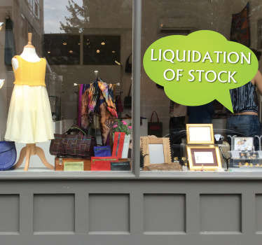 Sticker bulle offre boutique