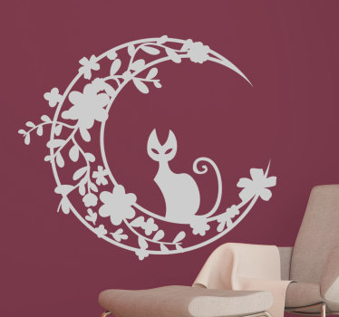 Sticker chat sur la Lune