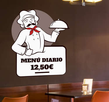 Sticker chef menu restaurant