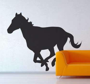 Sticker cheval silhouette galop