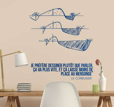 Sticker citation architecte Le Corbusier