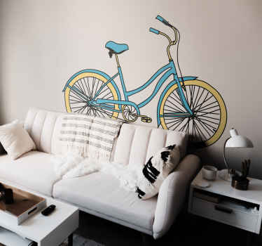 Sticker décoratif bicyclette de promenade