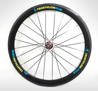 Sticker décoratif triathlon bleu