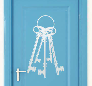 Sticker décoratif trousseau de clefs