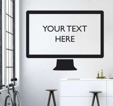 Sticker écran d'ordinateur texte personnalisé