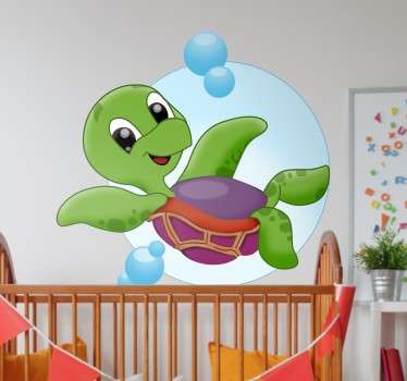 Sticker enfant bébé tortue