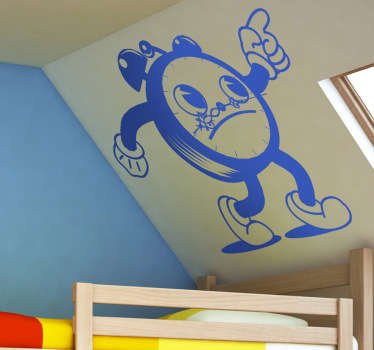 Sticker enfant horloge marche