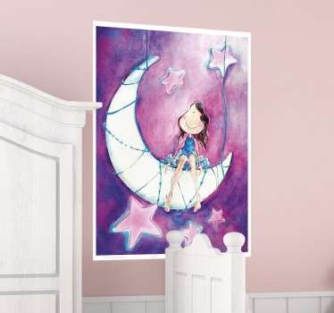 Sticker enfant lune