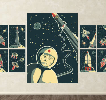 Sticker enfant vignettes astronaute
