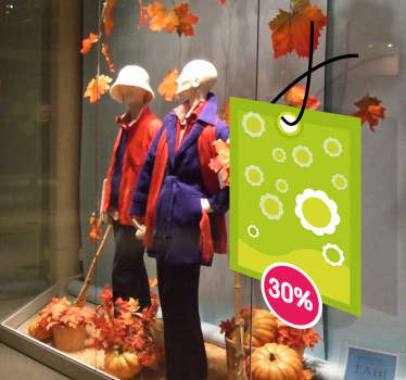 Sticker étiquette promo florale