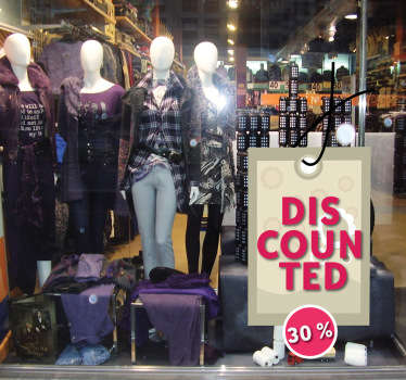 Sticker étiquette réduction